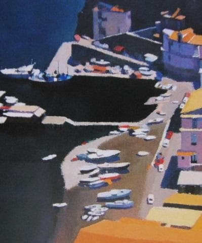 吉崎道治、【ソレント】、希少な額装用画集より、新品額装付