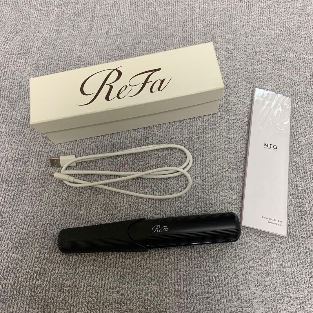 Refaリファビューテック ストレート フィンガー アイロン 黒