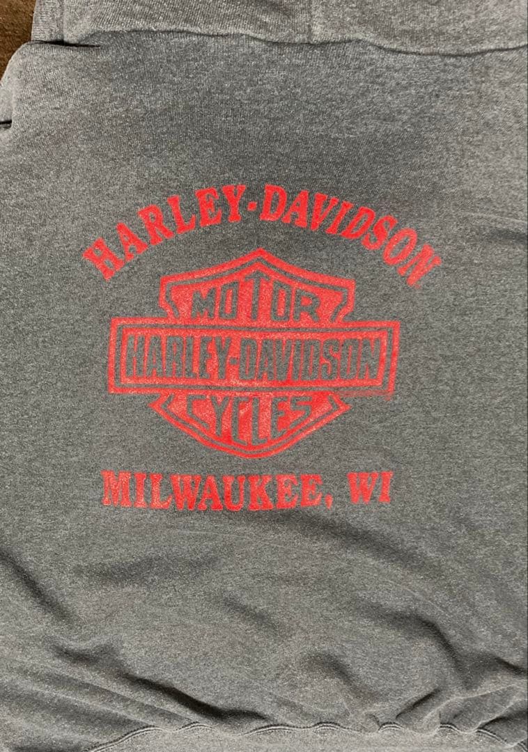 90s usa製 Harley-Davidson フレイムプリント パーカー L