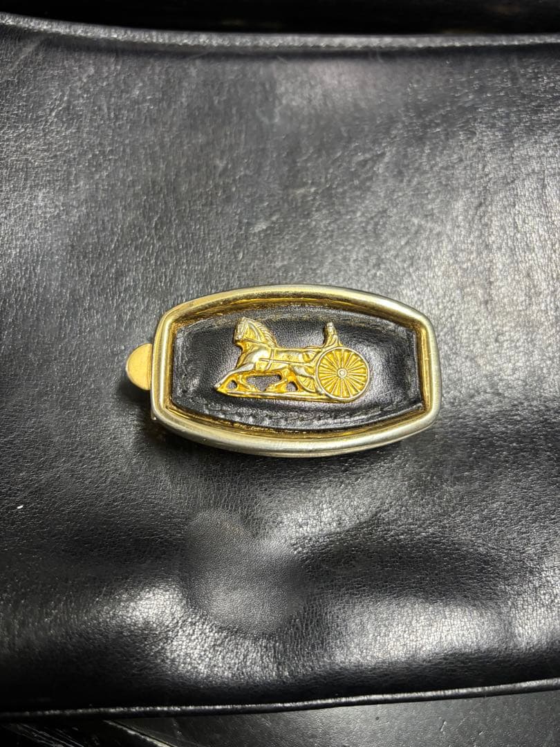 セリーヌ ワンショルダーバッグ レザー CELINE 馬車金具 フラップ