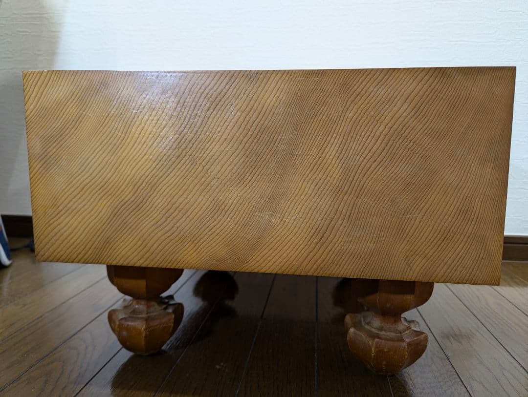 本格囲碁セット　基盤　蛤碁石　那智黒石　脚/へそ　桐のケース付き