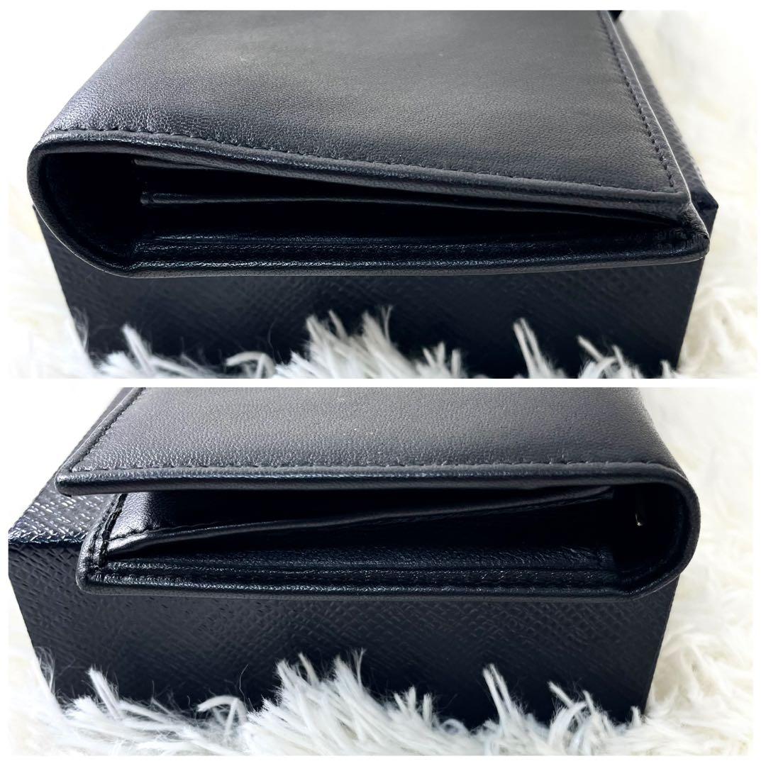 ロエベ LOEWE 長財布 折り財布 シープスキンレザー ブラック 黒