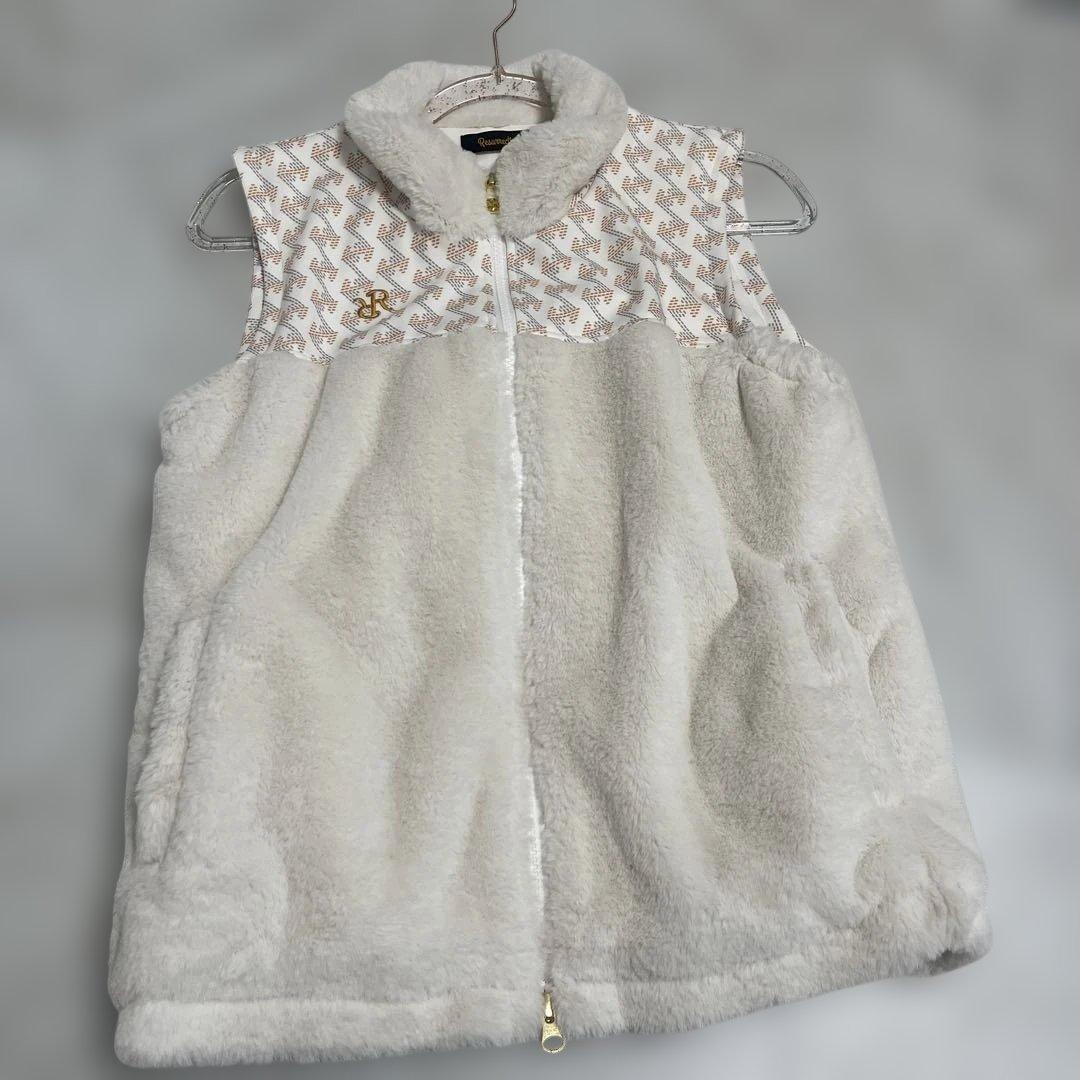 専用　レザレクション　ホワイトファーベスト レディース ゴルフ