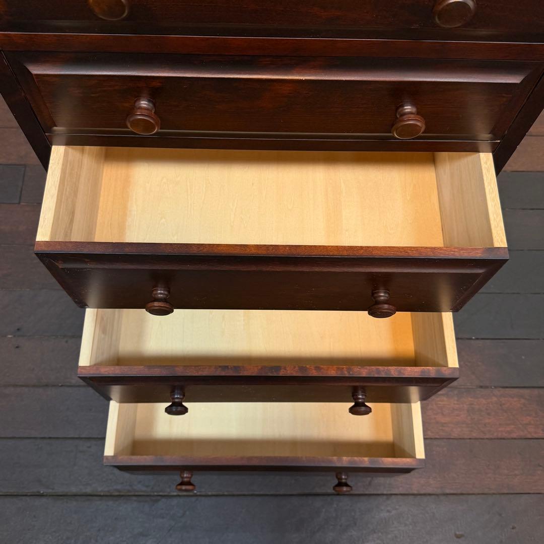 H111C30 神居民芸 樺材 7段チェスト No.188