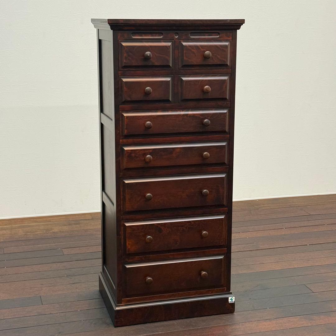 H111C30 神居民芸 樺材 7段チェスト No.188