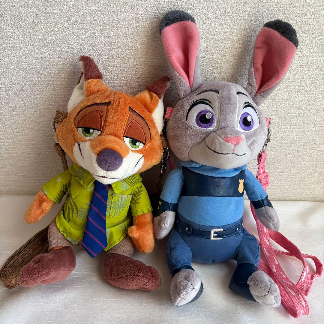 ズートピア ニック、ジュディ ショルダーバッグ ぬいぐるみポシェット