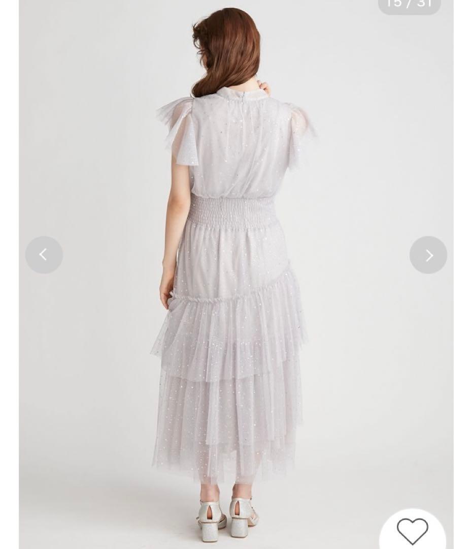 新品 furfur ファーファー ラメチュールドレス グレー ワンピース