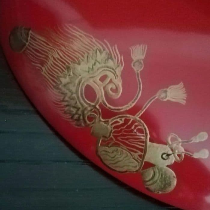 漆工芸　朱漆　金蒔絵　盃⑤　江戸から明治時代　七組盃のひとつ