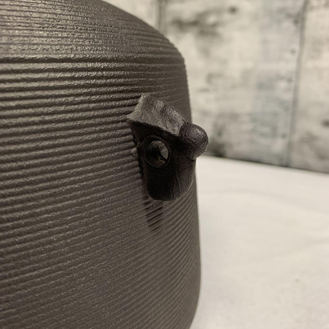 野々田 茶道具 公式 茶釜 志きの糸目尻張釜 (志きの釜) 錆びない釜