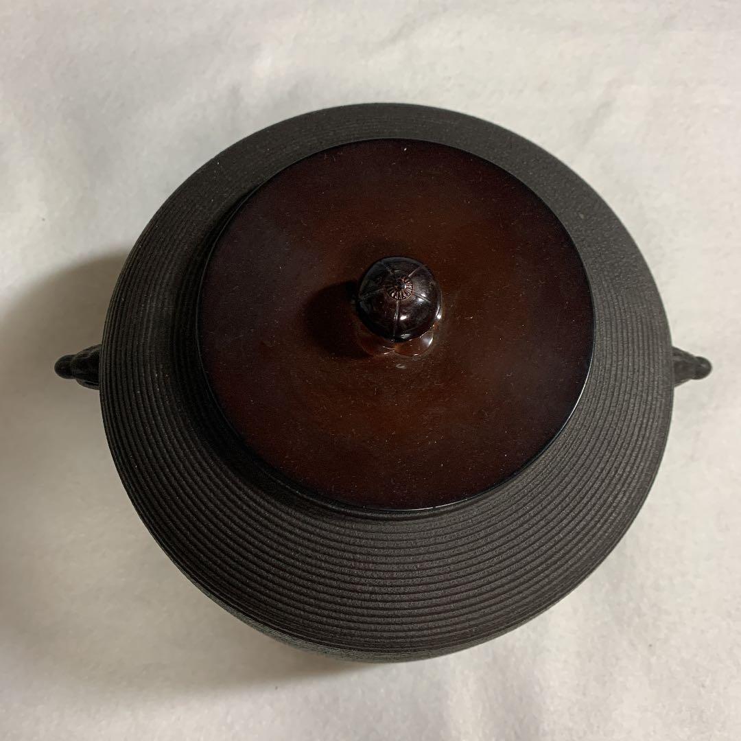 野々田 茶道具 公式 茶釜 志きの糸目尻張釜 (志きの釜) 錆びない釜