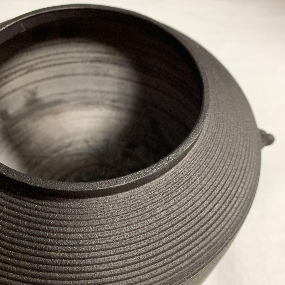 野々田 茶道具 公式 茶釜 志きの糸目尻張釜 (志きの釜) 錆びない釜