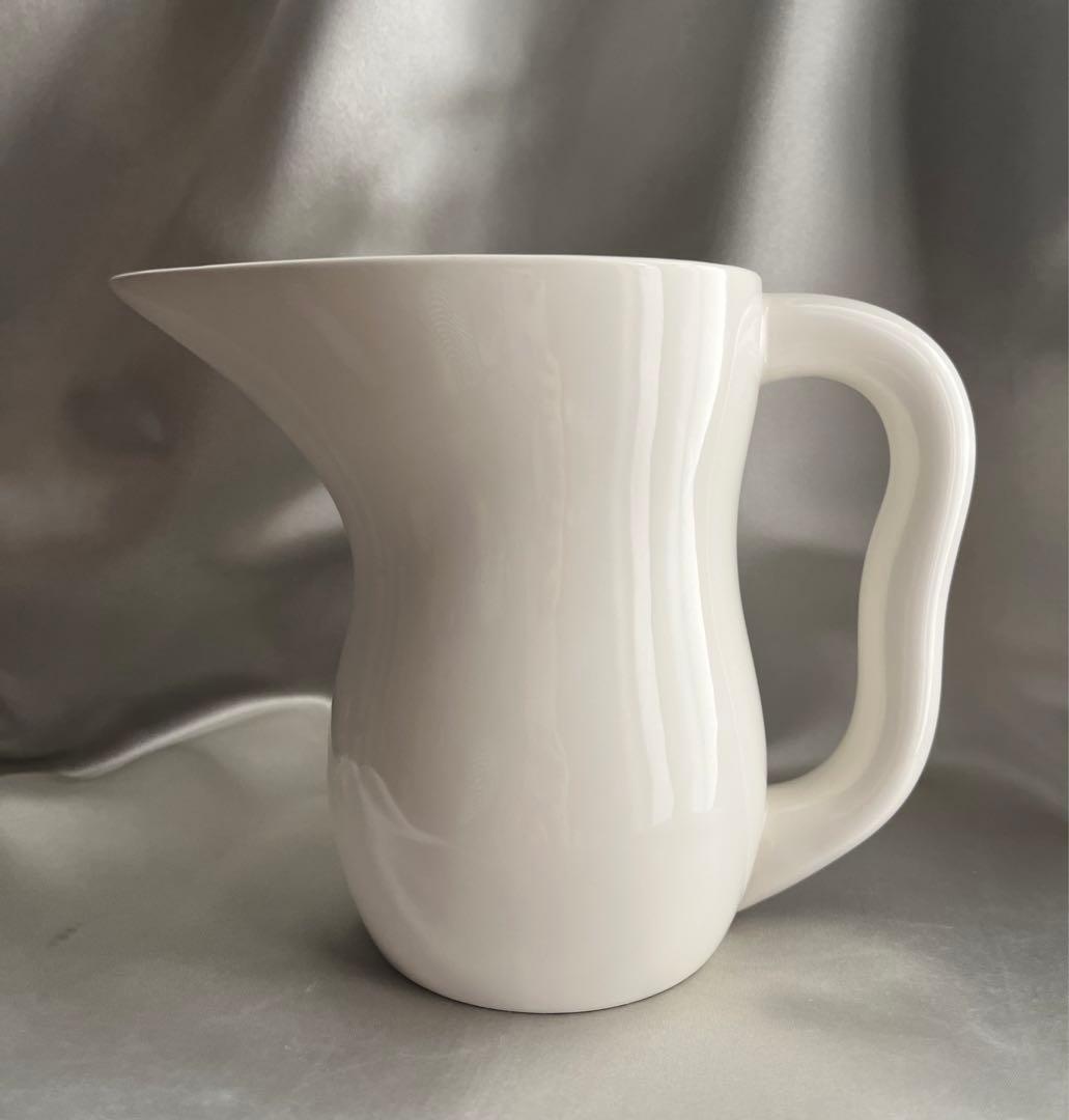 レトロ保管品 常滑 翠窯 陶芸大きな花瓶壺華道ベージュと茶の模様 貫入