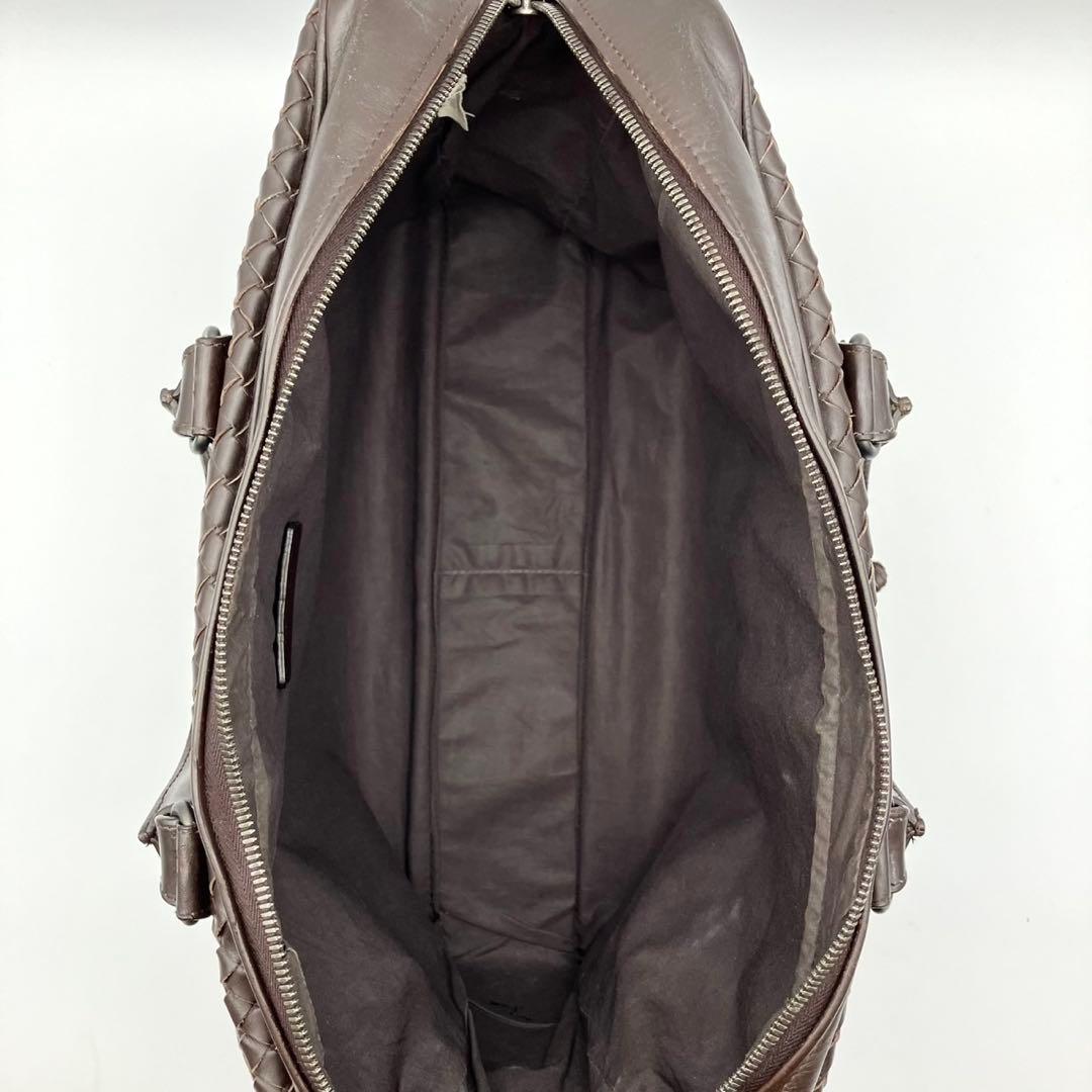 【美品】ボッテガヴェネタ　ビジネスバッグ　イントレチャート　鍵付き　ブラウン