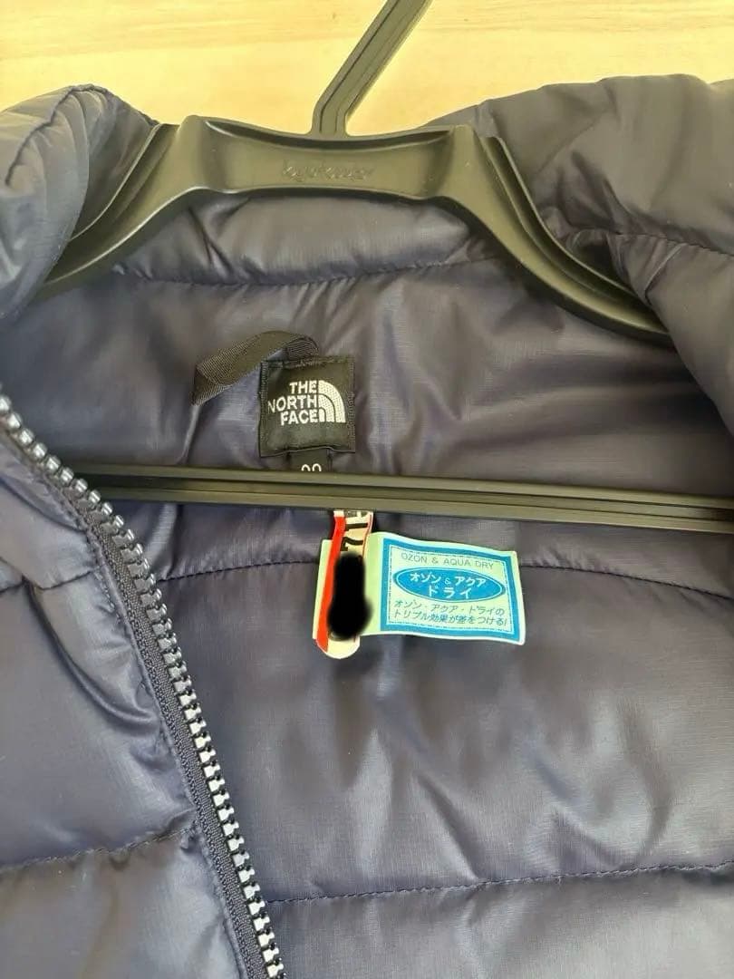 美品　THE NORTH FACE ネイビー　ダウン 90 クリーニング済み