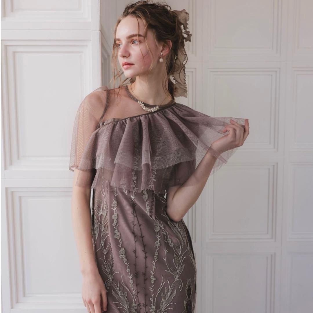 【おまけ付】マルチケープIライン ドレス 結婚式 お呼ばれ