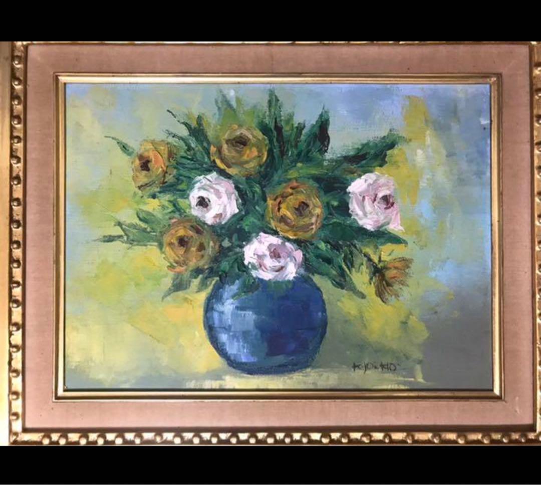 画家haru油彩画F6号＊薔薇＊肉筆画＊原画、一点物＊ 一点物❣️肉筆