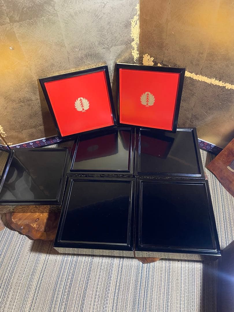 特選　輪島塗　総菊五段重箱　元箱入り　特選　輪島塗漆器　うるし　能登輪島