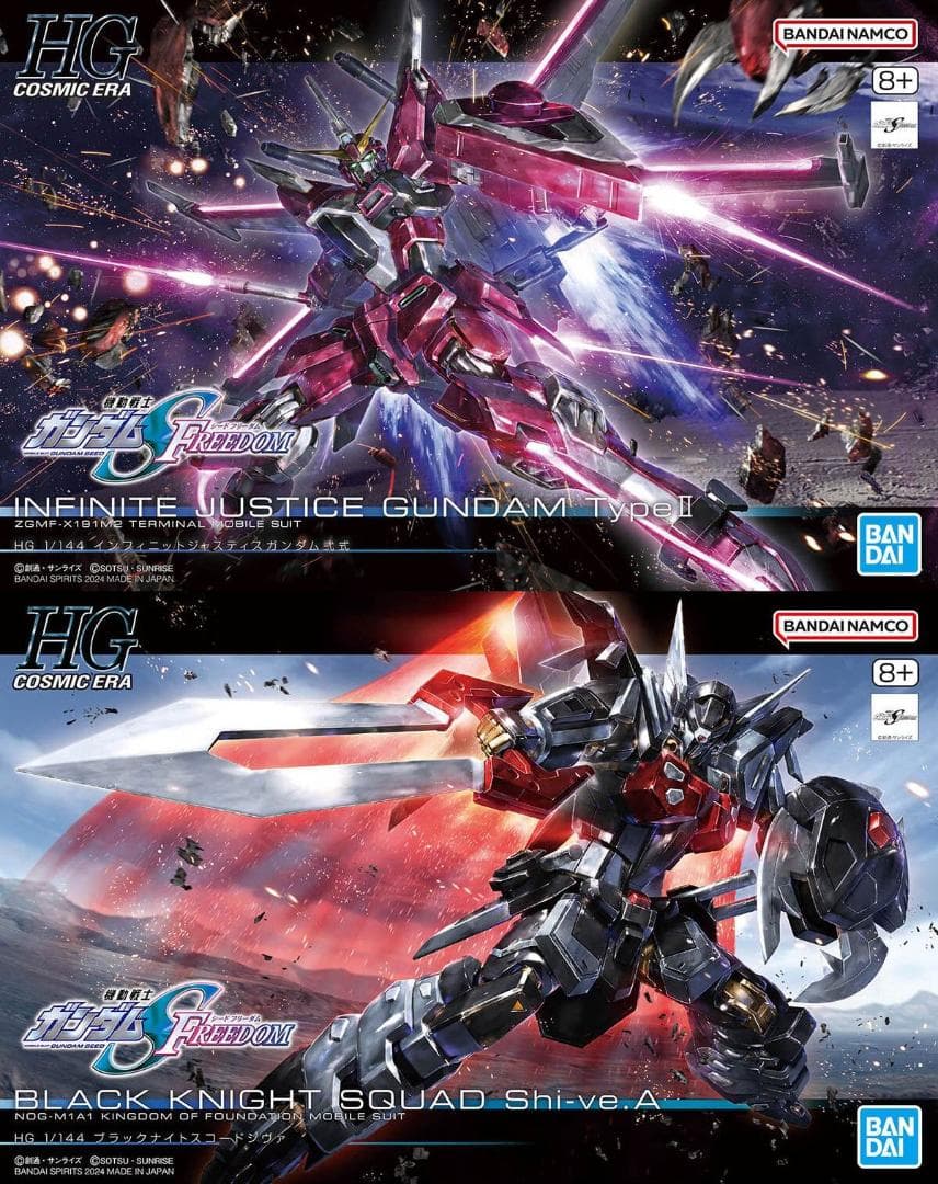 2品セット】HG インフィニットジャスティス弐式／ブラックナイトス