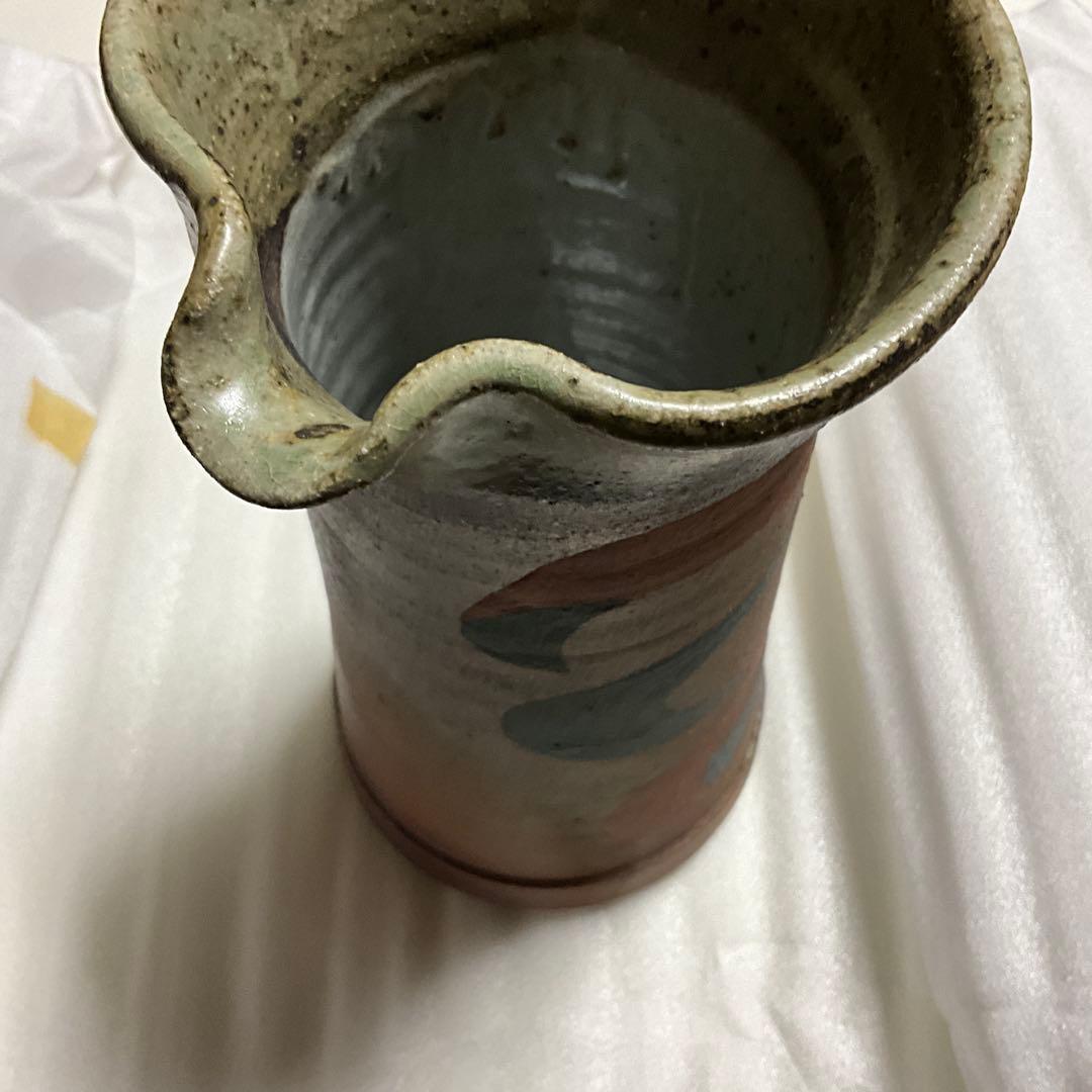 益子焼　ジョゼ　ファロンバ　ピッチャー 把手壺 花器