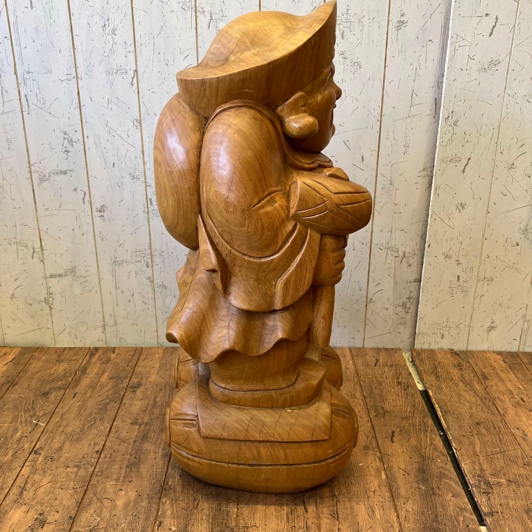 昭和レトロ 木製 木彫り 一刀彫 七福神 大黒天 福の神 縁起物 置物