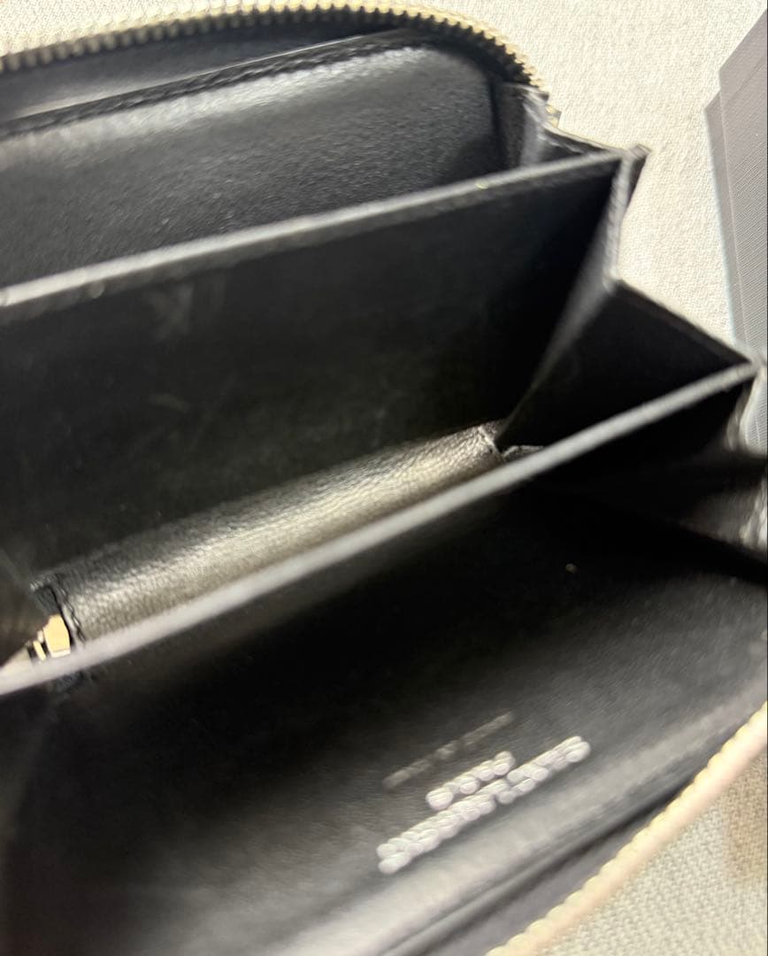 SAINT LAURENT YSLロゴ ケース ラウンドジップ　ブラック