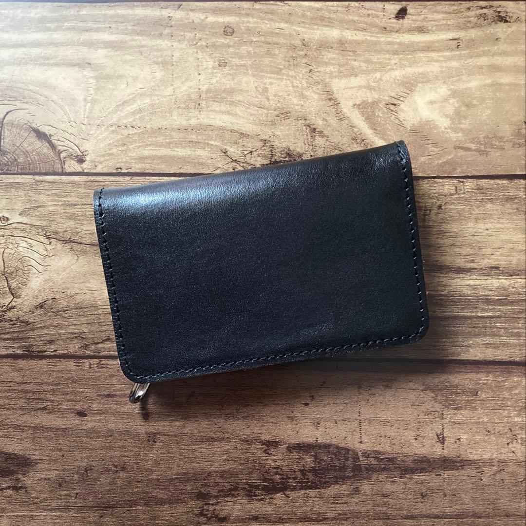 【おにぎり】ミドルトラッカーウォレット 茶芯ブラック【お札を折らずに収納】