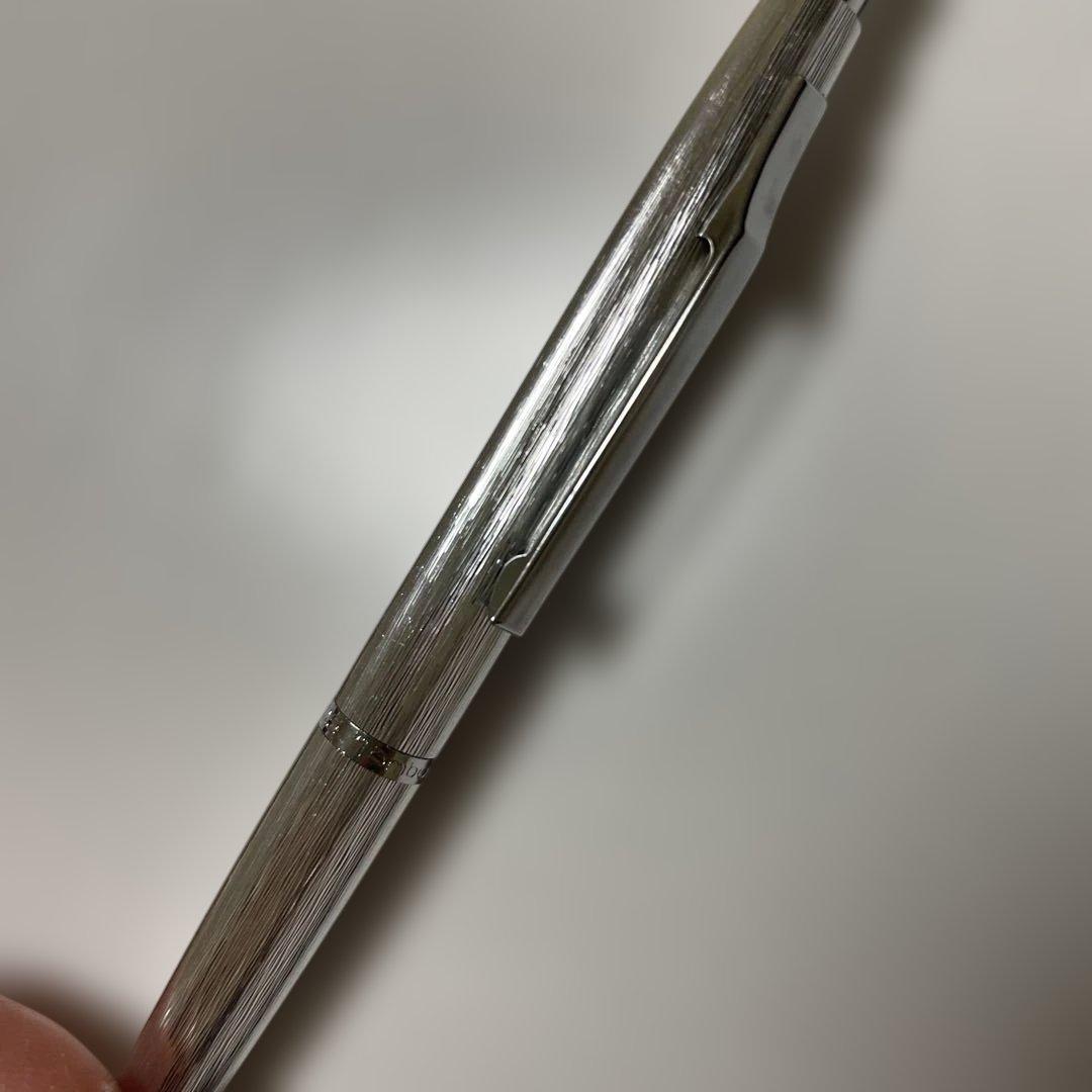 美品・希少】Tombow シャーペン 波シリーズ型 縦ストライプ 金属製