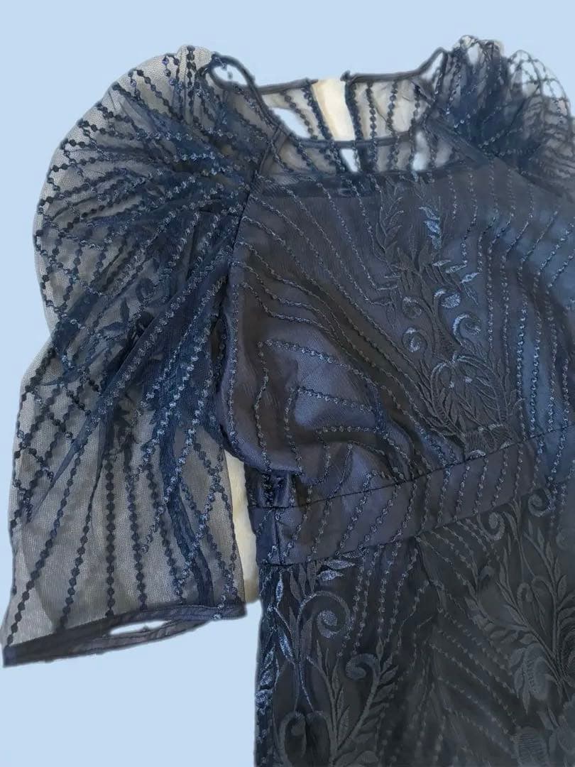 新品】LERURE リルアー オールインワン パンツドレス ネイビー M