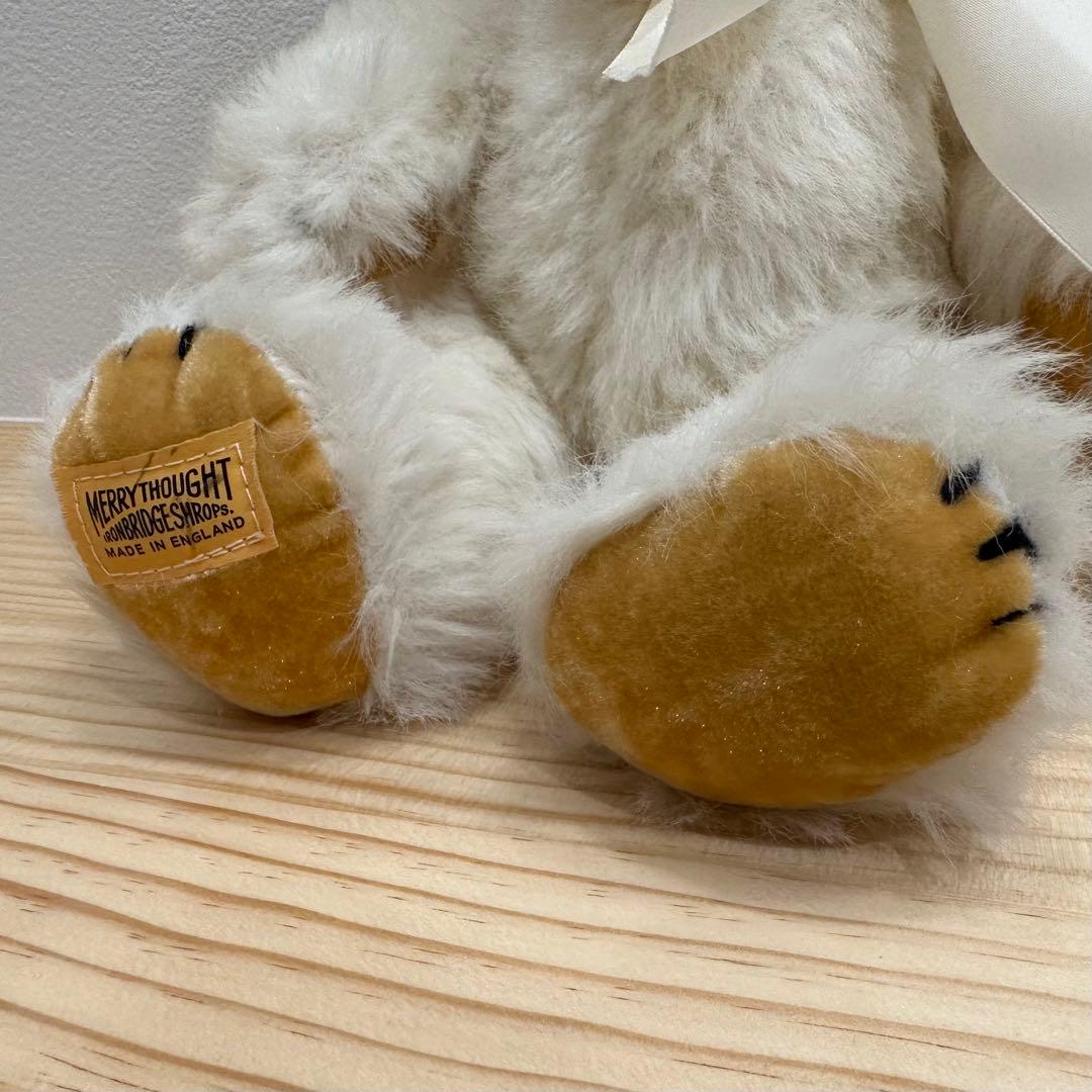 ヴィンテージ チーキー ホワイト ナイロン ぬいぐるみ アンティーク テディベア