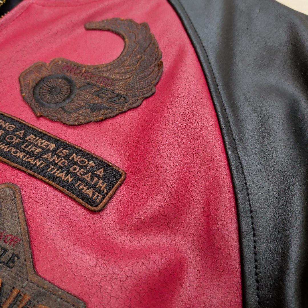 希少 500着限定 TEDMAN テッドマン オールレザー 刺繍 スタジャン