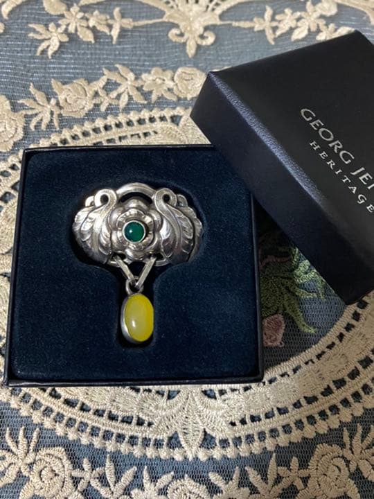 希少】GEORG JENSEN 2008 ヘリテージ ブローチ 925S
