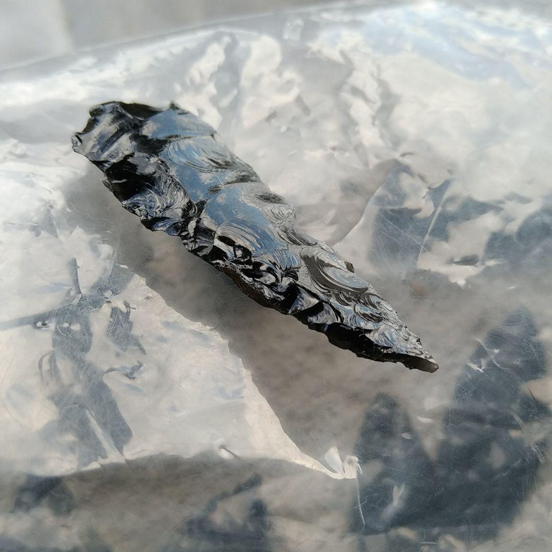 縄文ナイフ 模写 石器 黒曜石サンプル 222