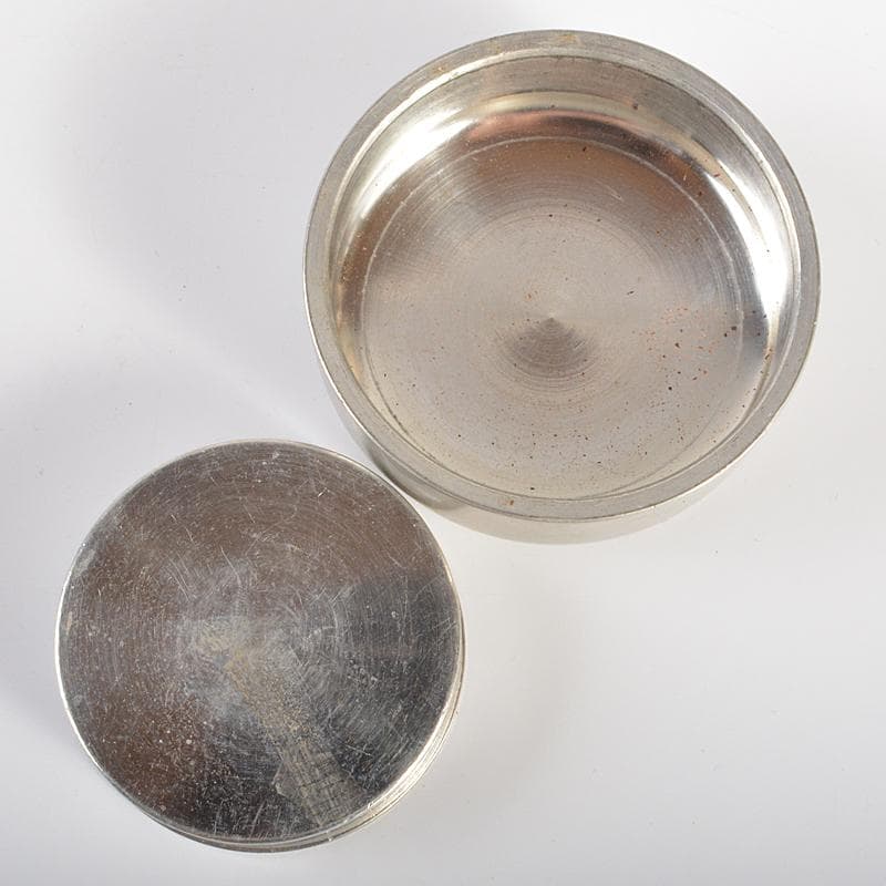 煎茶道具　継山造　本錫　茶壷　茶心壷　約264g　時代箱付　M　R6852