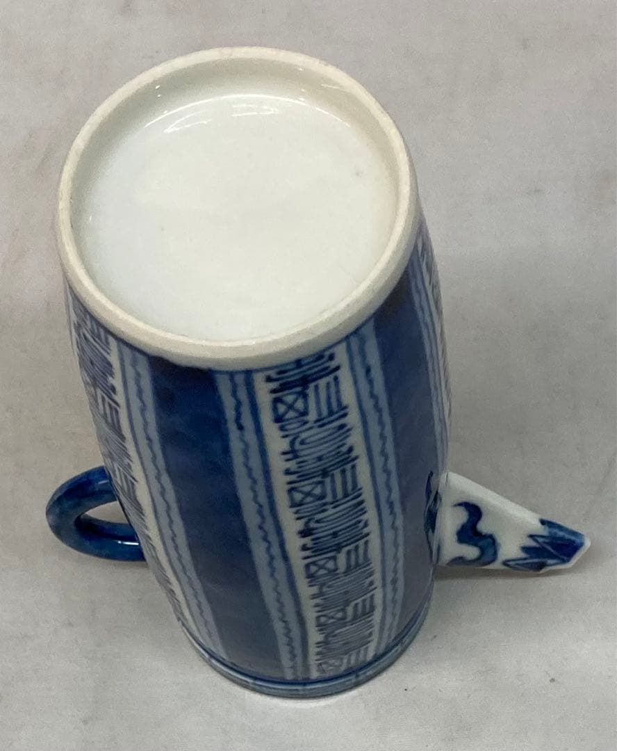 B209s  染付福寿図ちろり　徳利　酒器　茶道具