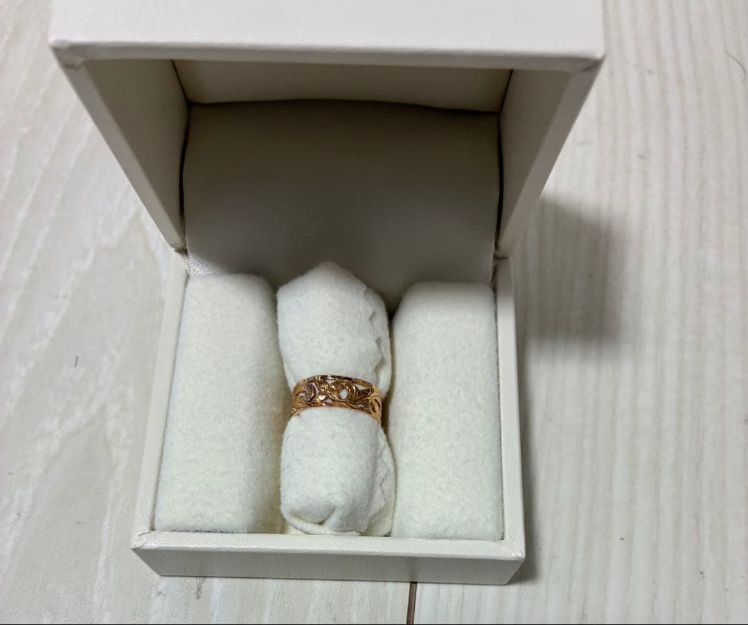 14k ハワイアンジュエリー　6号　指輪　ピンクゴールド