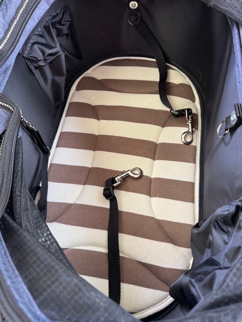 ダブルペットカート ネイビー メッシュ窓付き 新色登場】AIRBUGGY