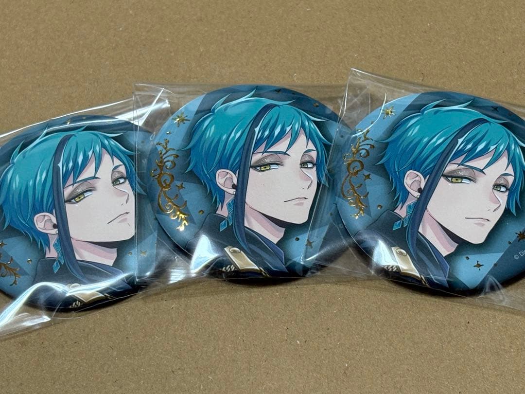 新品 ツイステ 5周年 フロイド ブレイジングジュエル 缶バッジ 6点