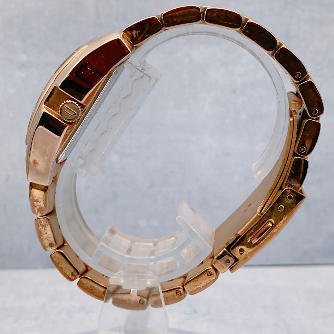 稼動品✨美品 DIESEL ディーゼル スクエア ブラウンボーイズ メンズ腕時計