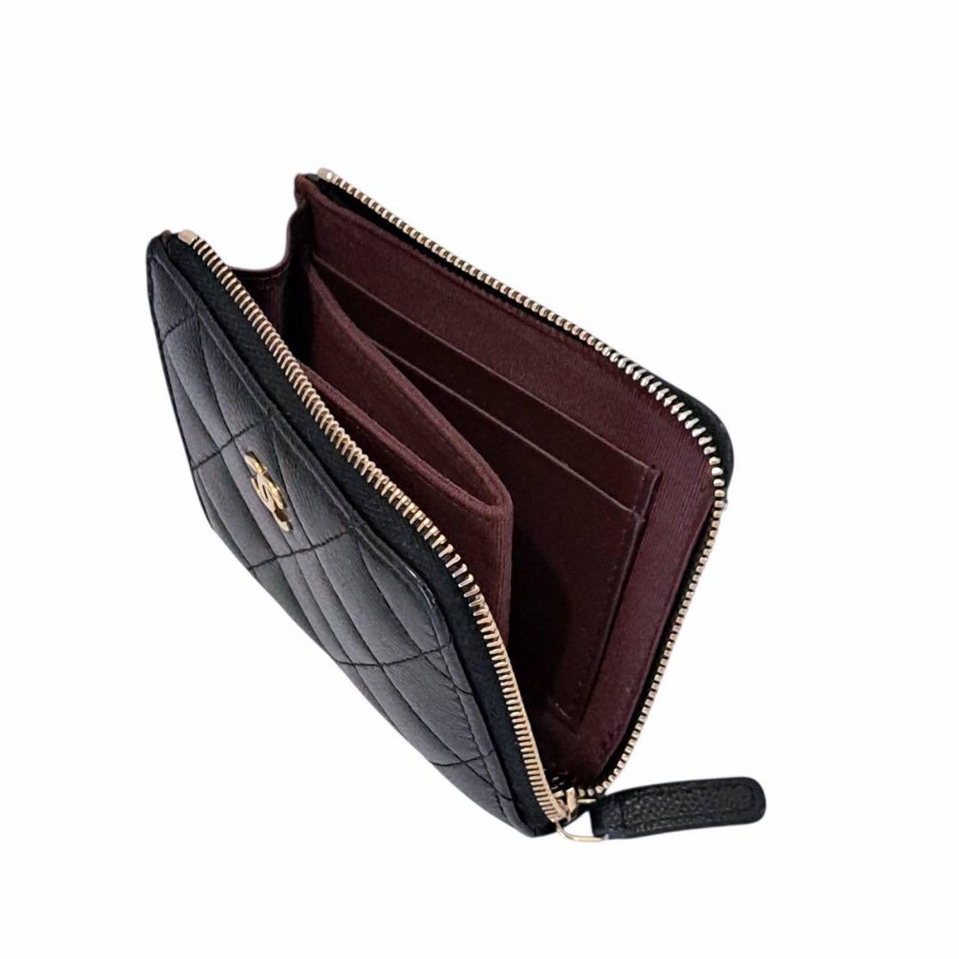 CHANEL マトラッセキャビアスキン　L字ファスナー　財布　AP3999