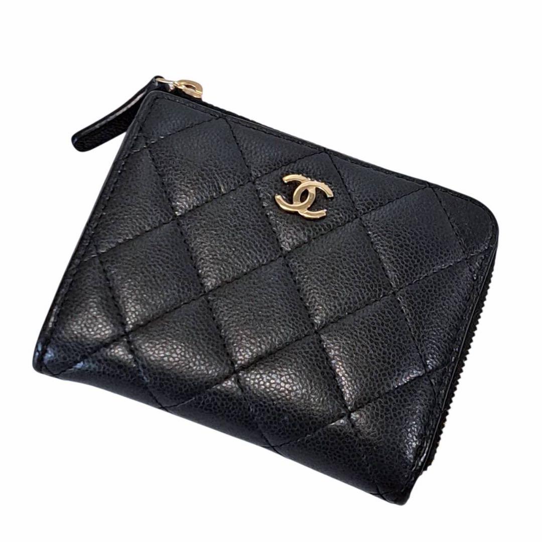 CHANEL マトラッセキャビアスキン　L字ファスナー　財布　AP3999