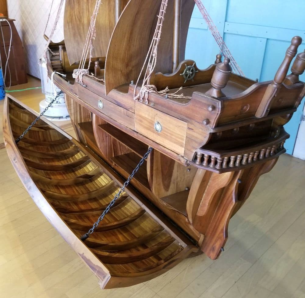 アンティークワインラック 船 ヴィンテージ スペイン製 チーク材