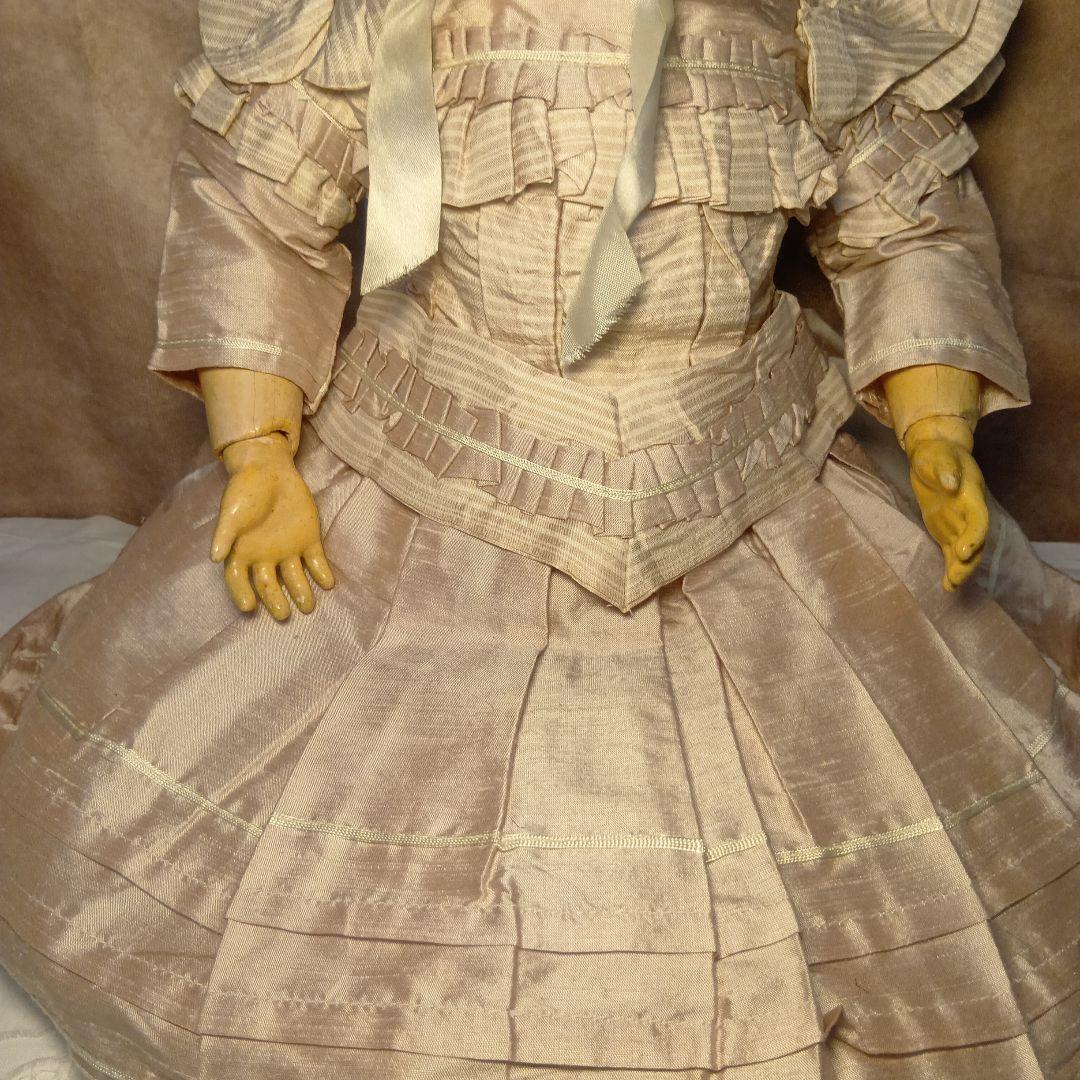 ♥色白で可愛いお顔のアンティークビスクドールハンドベルグDEP （難有り）