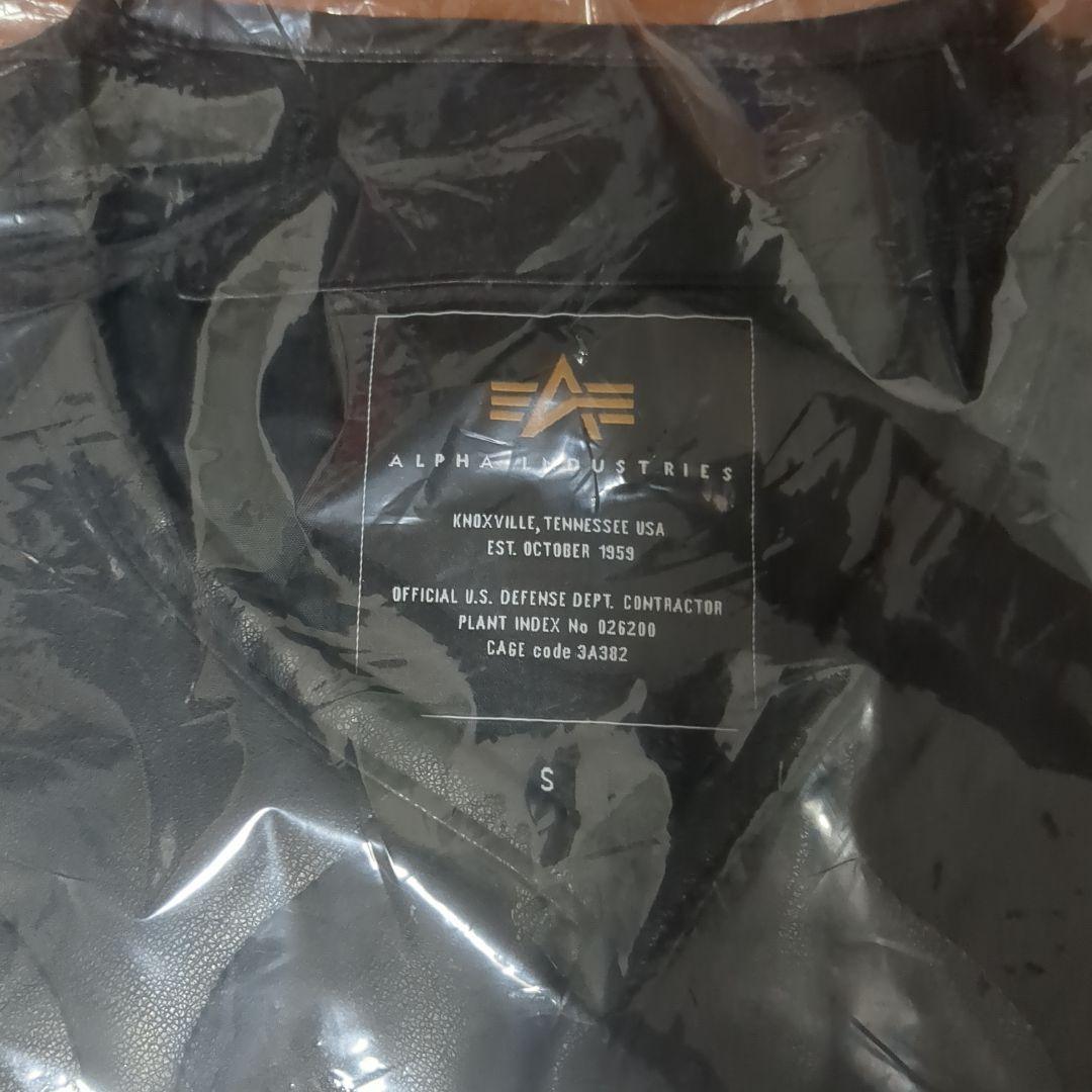 ALPHA INDUSTRIES ブラックレザージャケット S