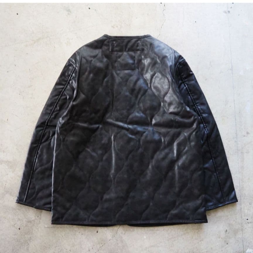 ALPHA INDUSTRIES ブラックレザージャケット S