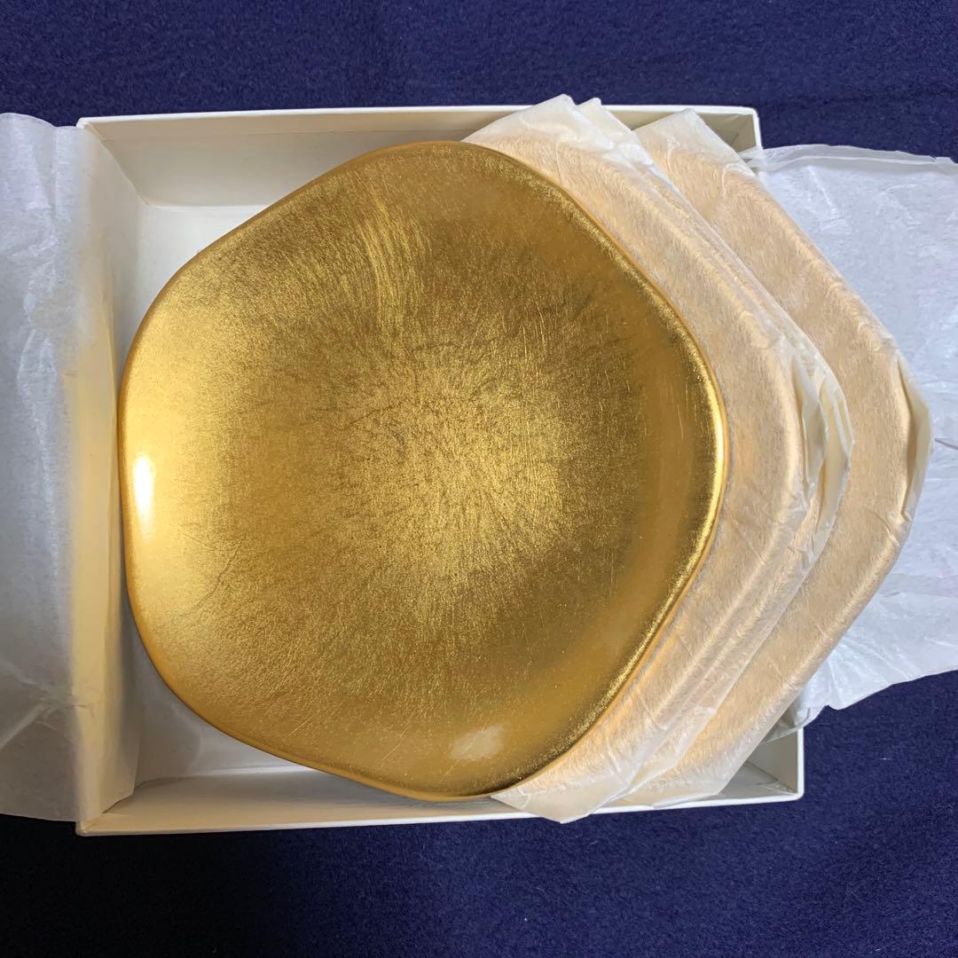八千代 金沢金箔 金箔銘々皿 5枚セット
