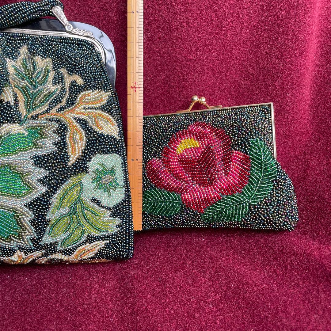 【高級品】ビーズバッグ　2点