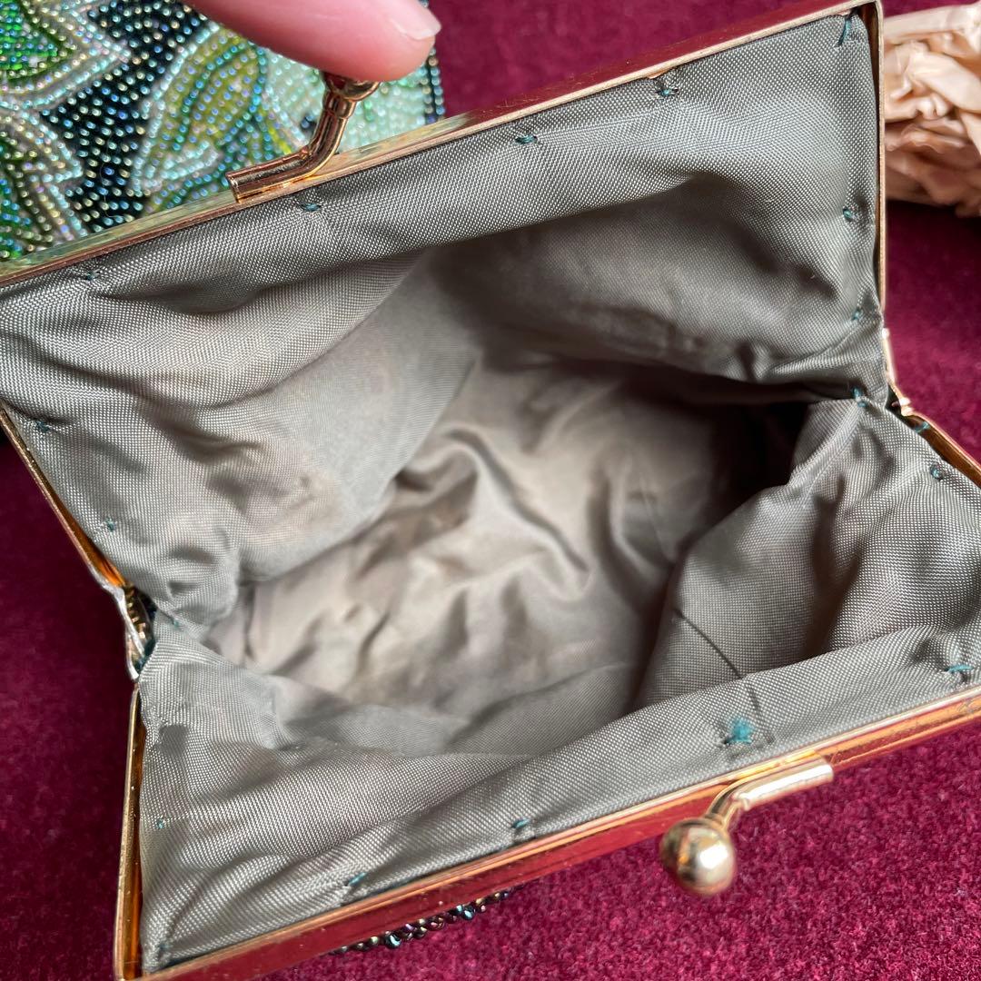 【高級品】ビーズバッグ　2点