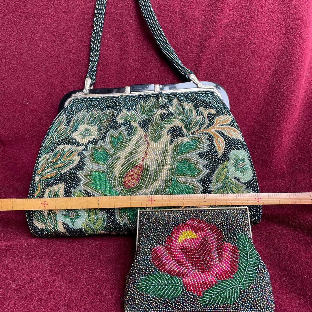 【高級品】ビーズバッグ　2点