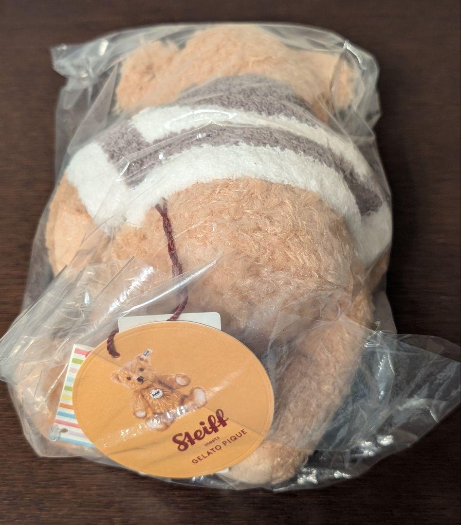 ジェラートピケ Steiff シュタイフ ぬいぐるみ　ボーダー　クリーム　BOX