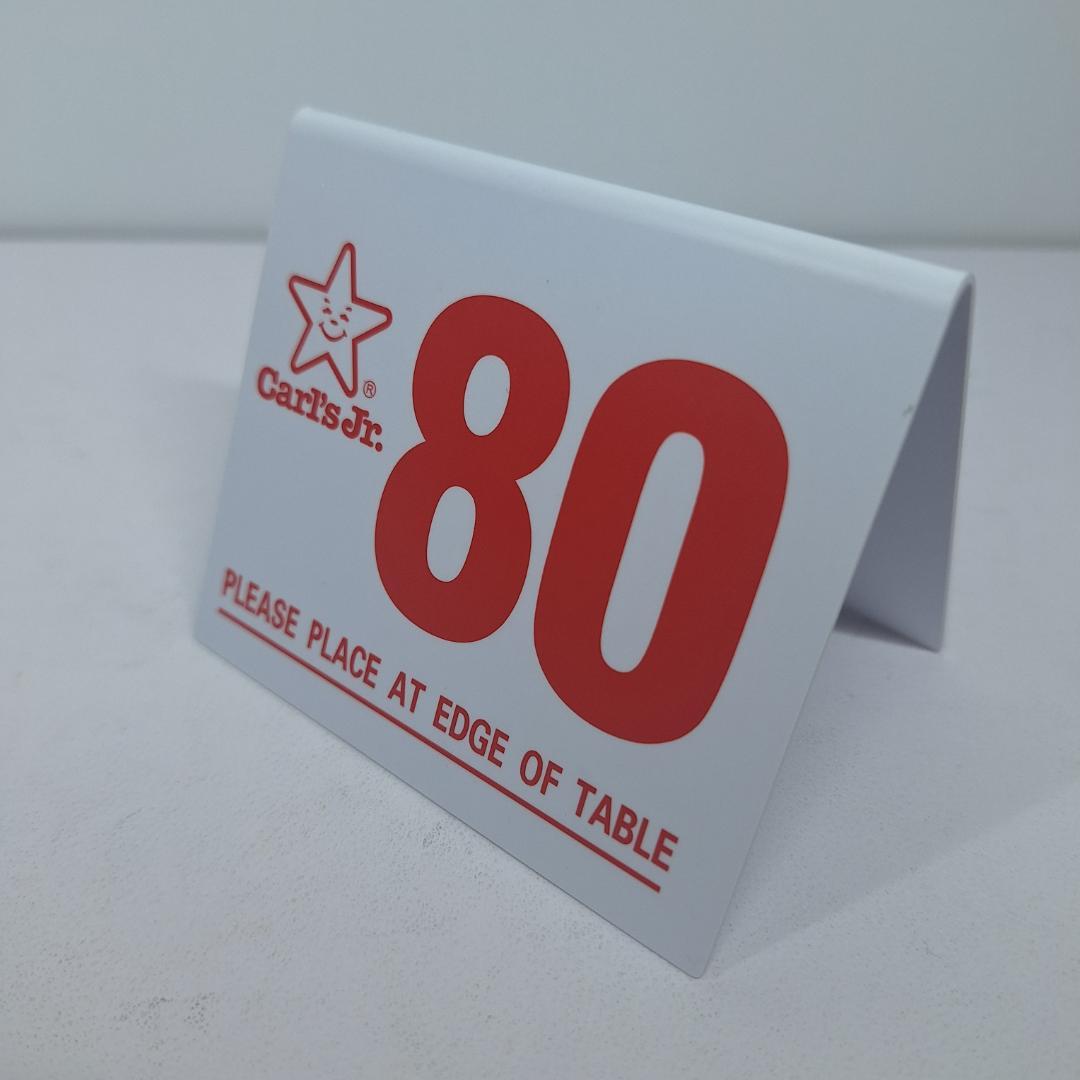 カールスJr テーブルナンバー プレート ローライダー カールスジュニア